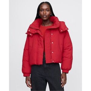 GAP Women's Bold Red Puffer Jacket